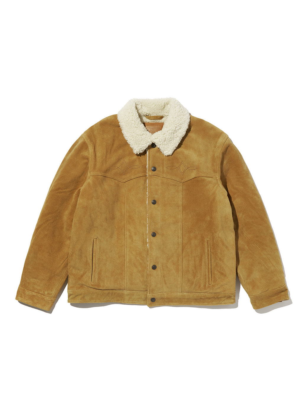 LEVI'S® LEATHER COLLECTION WESTERN SUEDE SHERPA TRUCKER JACKET