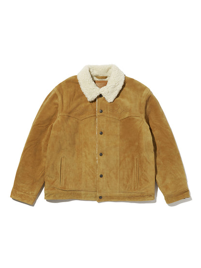 LEVI'S® LEATHER COLLECTION WESTERN SUEDE SHERPA TRUCKER JACKET