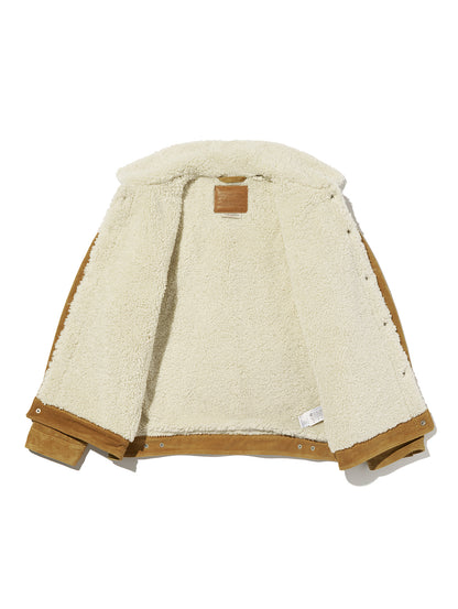 LEVI'S® LEATHER COLLECTION WESTERN SUEDE SHERPA TRUCKER JACKET
