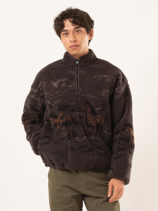 ハーフジップフリース