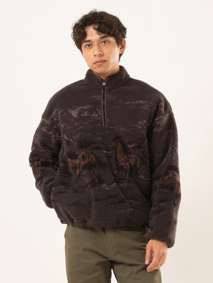 ハーフジップフリース