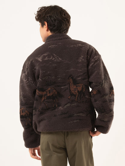 ハーフジップフリース