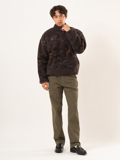 ハーフジップフリース