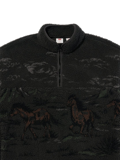 ハーフジップフリース