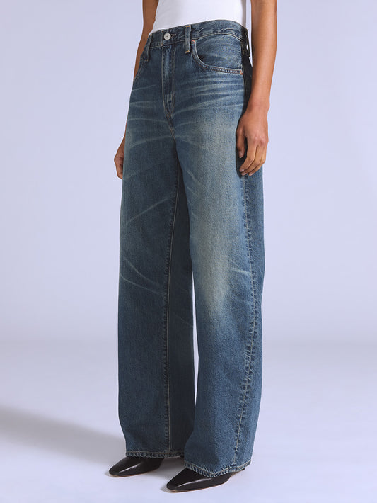 BLUETAB™ DROP バレルジーンズ ミディアムインディゴ MADE IN JAPAN