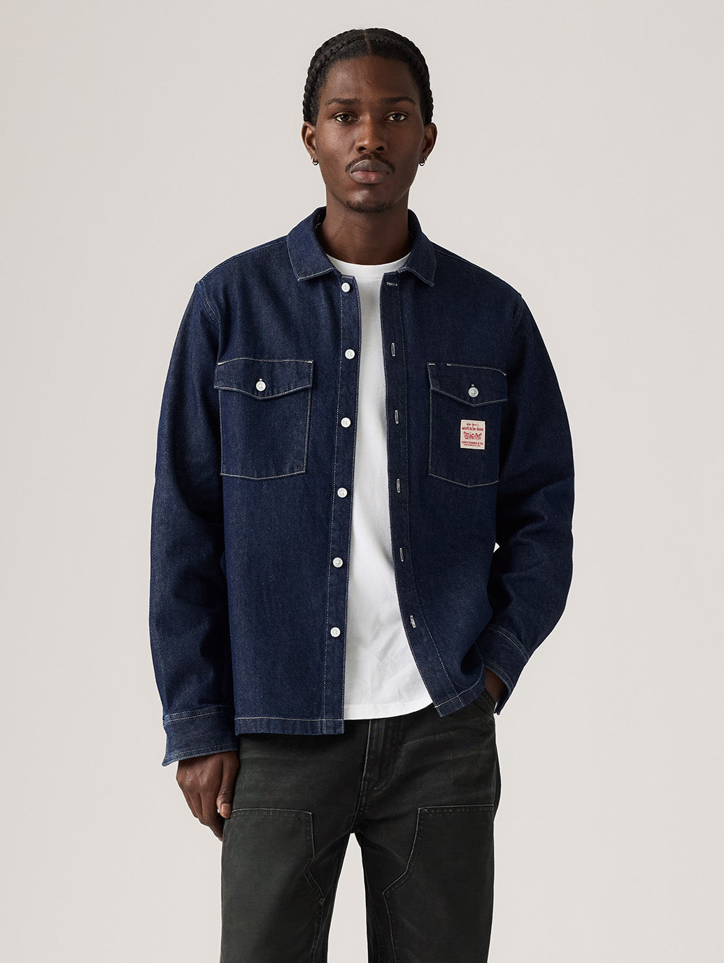 Carhartt ダークインディゴ　デニムシャツ M WORKWEAR ワーカーシャツ ダークインディゴ – リーバイス®公式