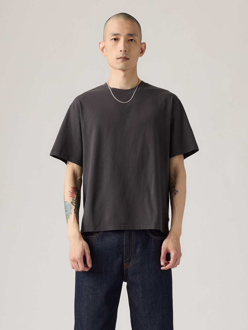 ボックスシルエット クロップド Tシャツ 