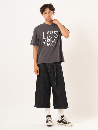 TWISTED BAGGY ジーンズ カプリ ダークインディゴ