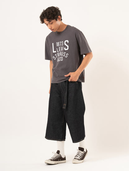 TWISTED BAGGY ジーンズ カプリ ダークインディゴ