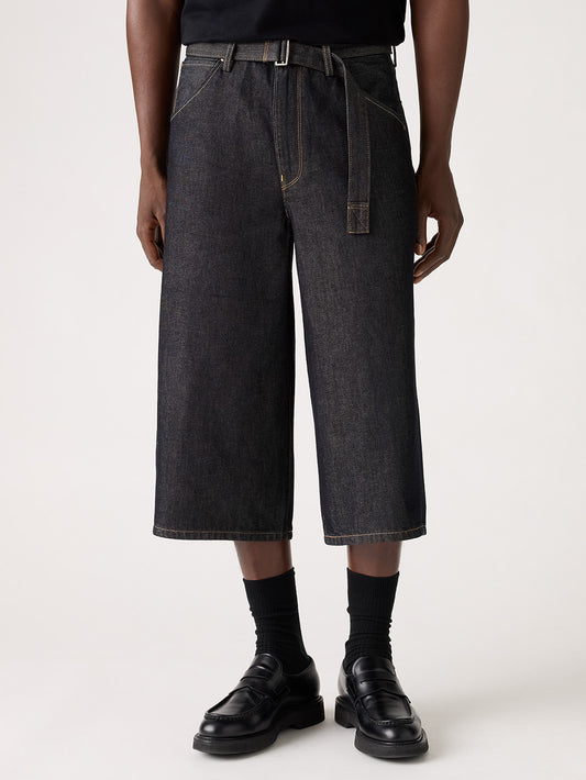 ツイステッド バギージーンズ カプリ ダークインディゴ