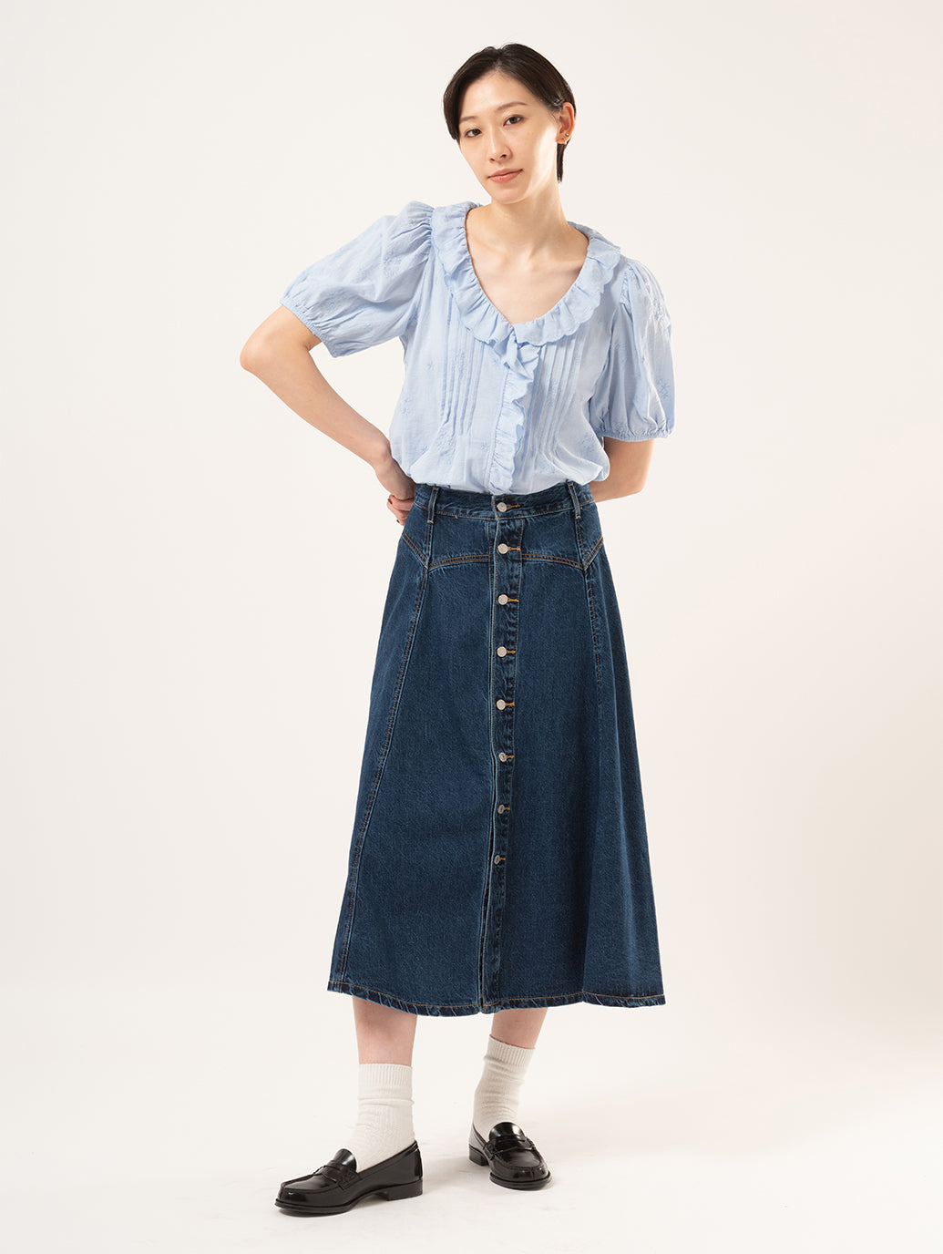 ジゼル ラッフル ブラウス