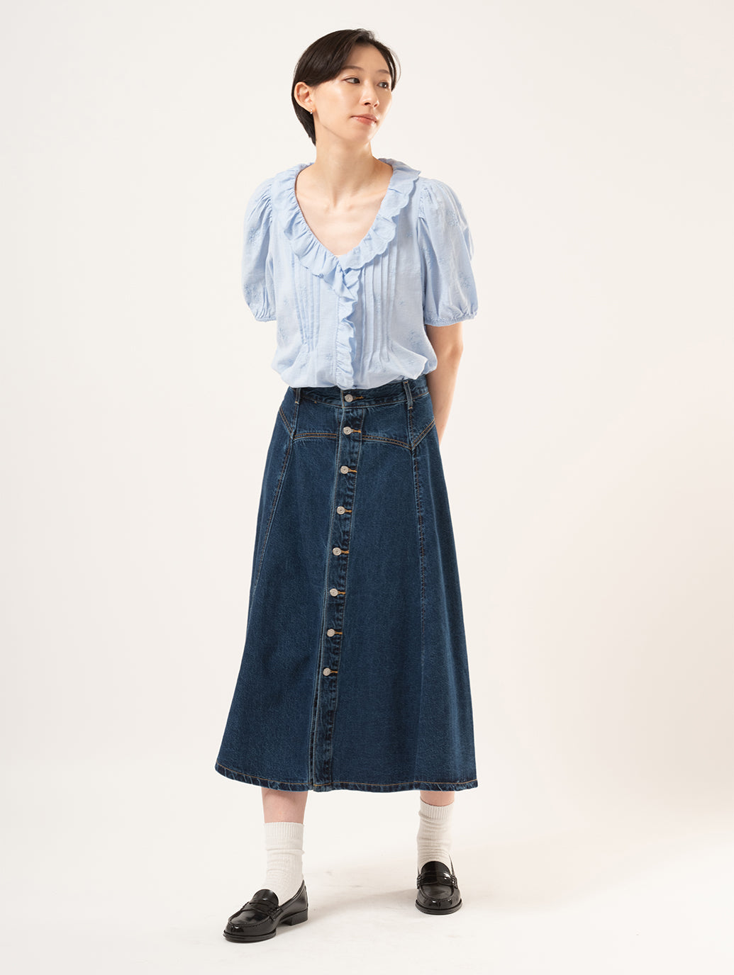 ジゼル ラッフル ブラウス