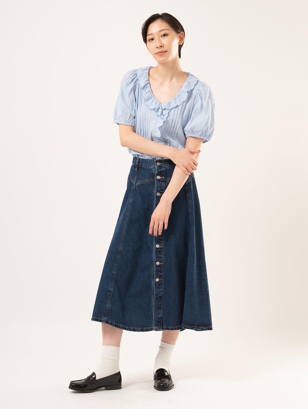 ジゼル ラッフル ブラウス