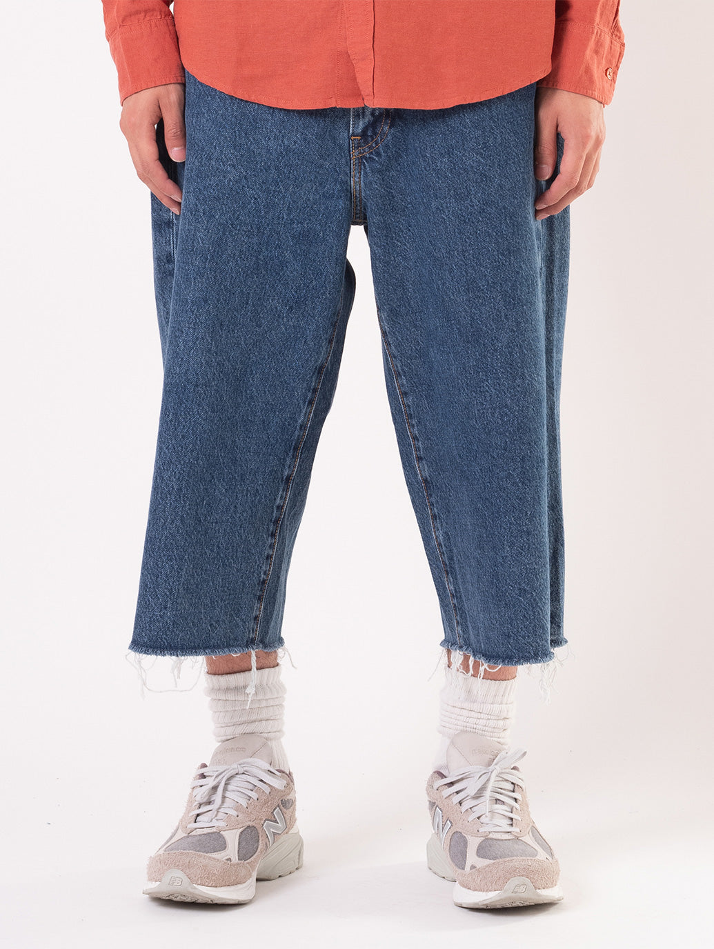 578™ バギージーンズ カプリ ミディアムインディゴ