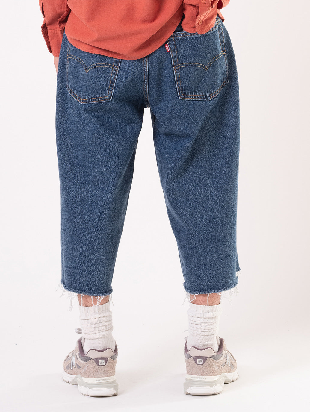 578™ バギージーンズ カプリ ミディアムインディゴ