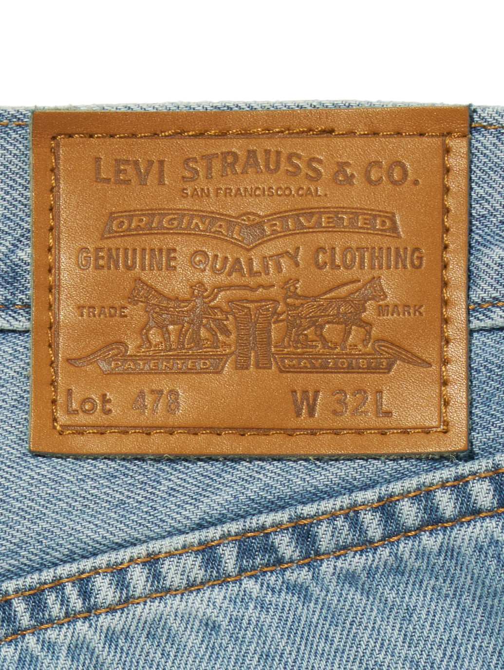 578™ バギージーンズ カプリ ミディアムインディゴ 