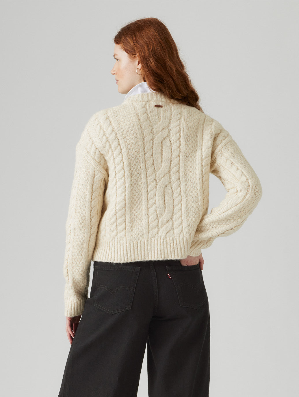 HERMÈS アイボリー ケーブル編み セーター S HERMÈS アイボリー ケーブル編み セーター S HERMÈS アイボリー