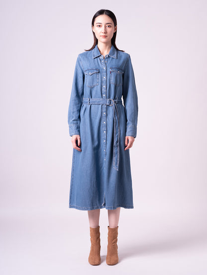 Quincey ロングスリーブ マキシ ドレス