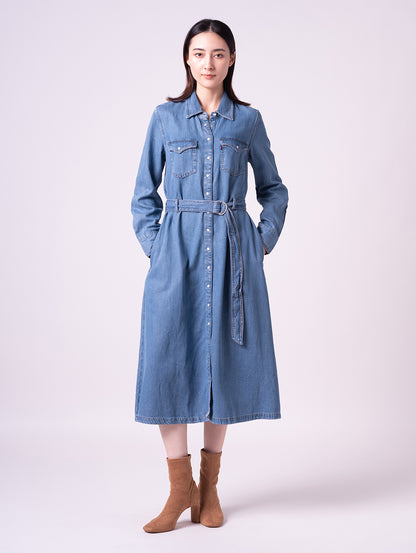 Quincey ロングスリーブ マキシ ドレス