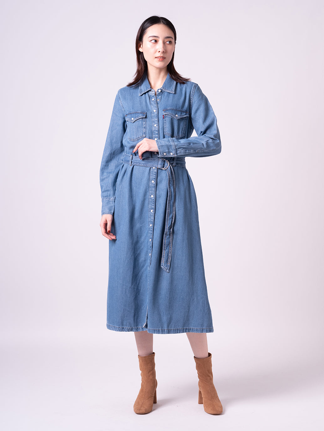 Quincey ロングスリーブ マキシ ドレス