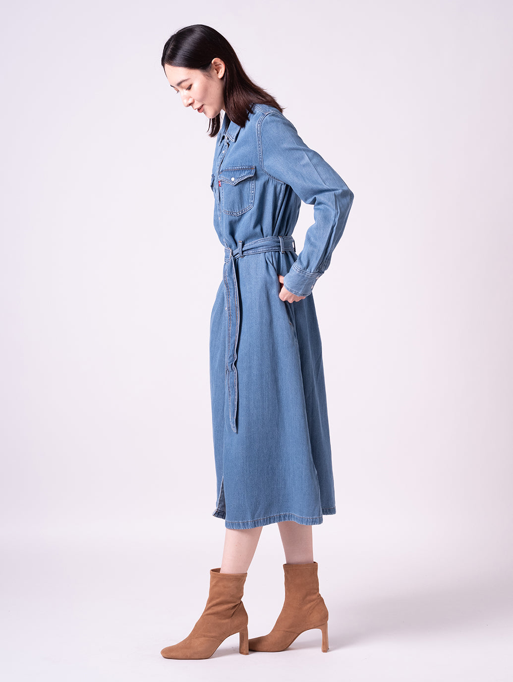 Quincey ロングスリーブ マキシ ドレス