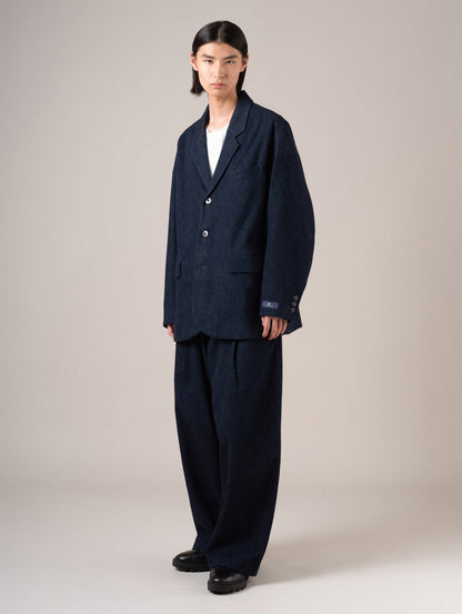 BLUETAB™ プリーツトラウザー ジーンズ ダークインディゴ