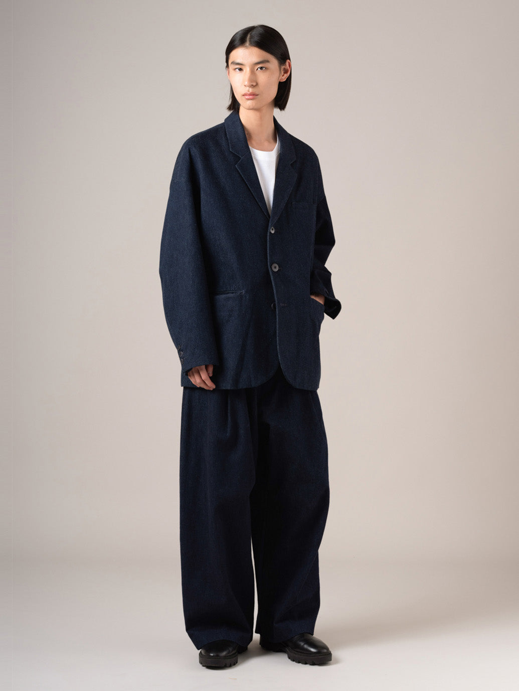 BLUETAB™ プリーツトラウザー ジーンズ ダークインディゴ