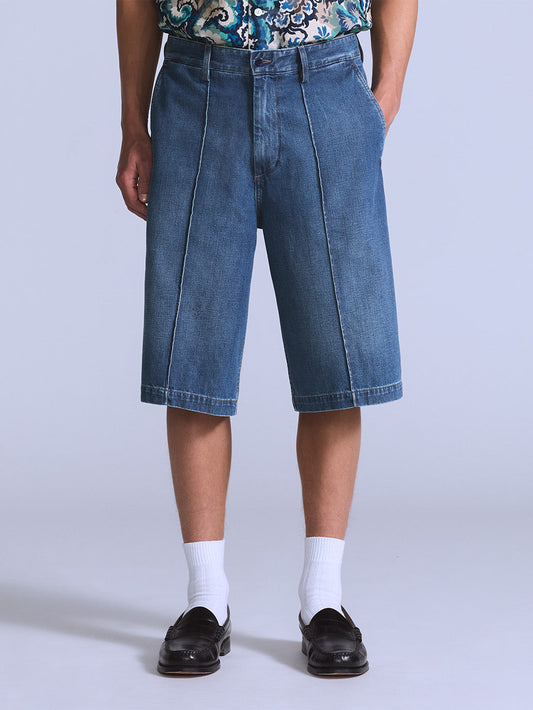 BLUETAB™ ワークショーツ ミディアムインディゴ