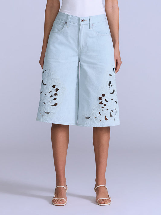 BLUETAB™  EMBROIDERED BANDIT ショーツ ライトインディゴ