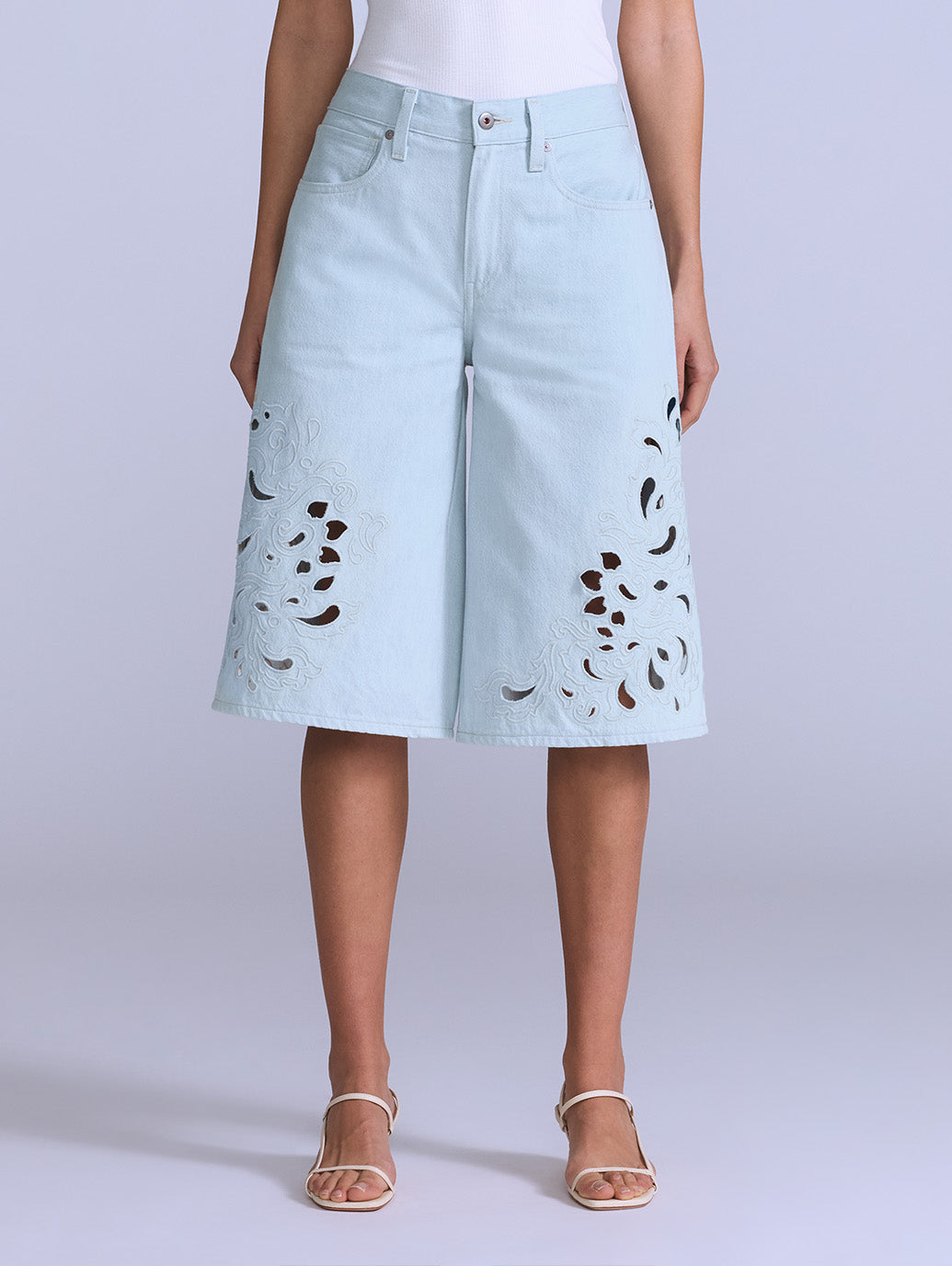 BLUETAB™  EMBROIDERED BANDIT ショーツ ライトインディゴ