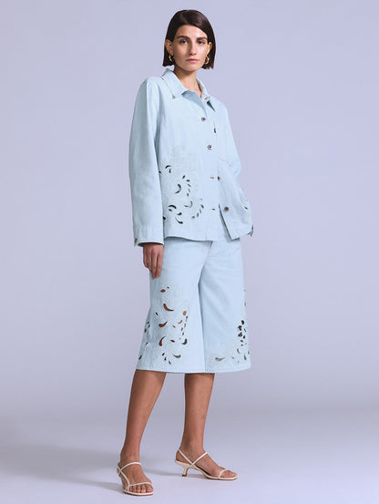 BLUETAB™  EMBROIDERED BANDIT ショーツ ライトインディゴ