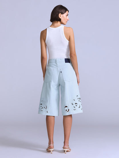BLUETAB™  EMBROIDERED BANDIT ショーツ ライトインディゴ