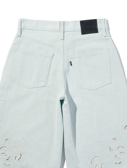 BLUETAB™  EMBROIDERED BANDIT ショーツ ライトインディゴ