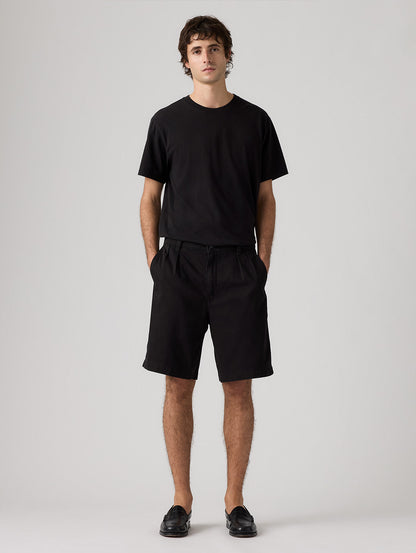 バギープリーツショーツ ブラック