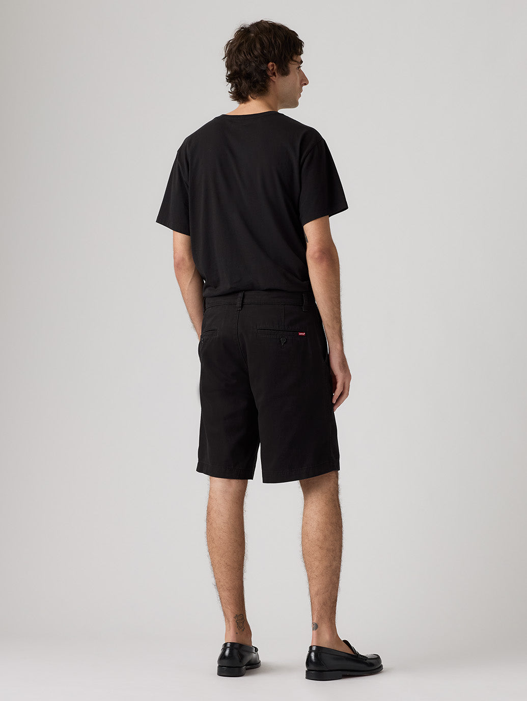 バギープリーツショーツ ブラック