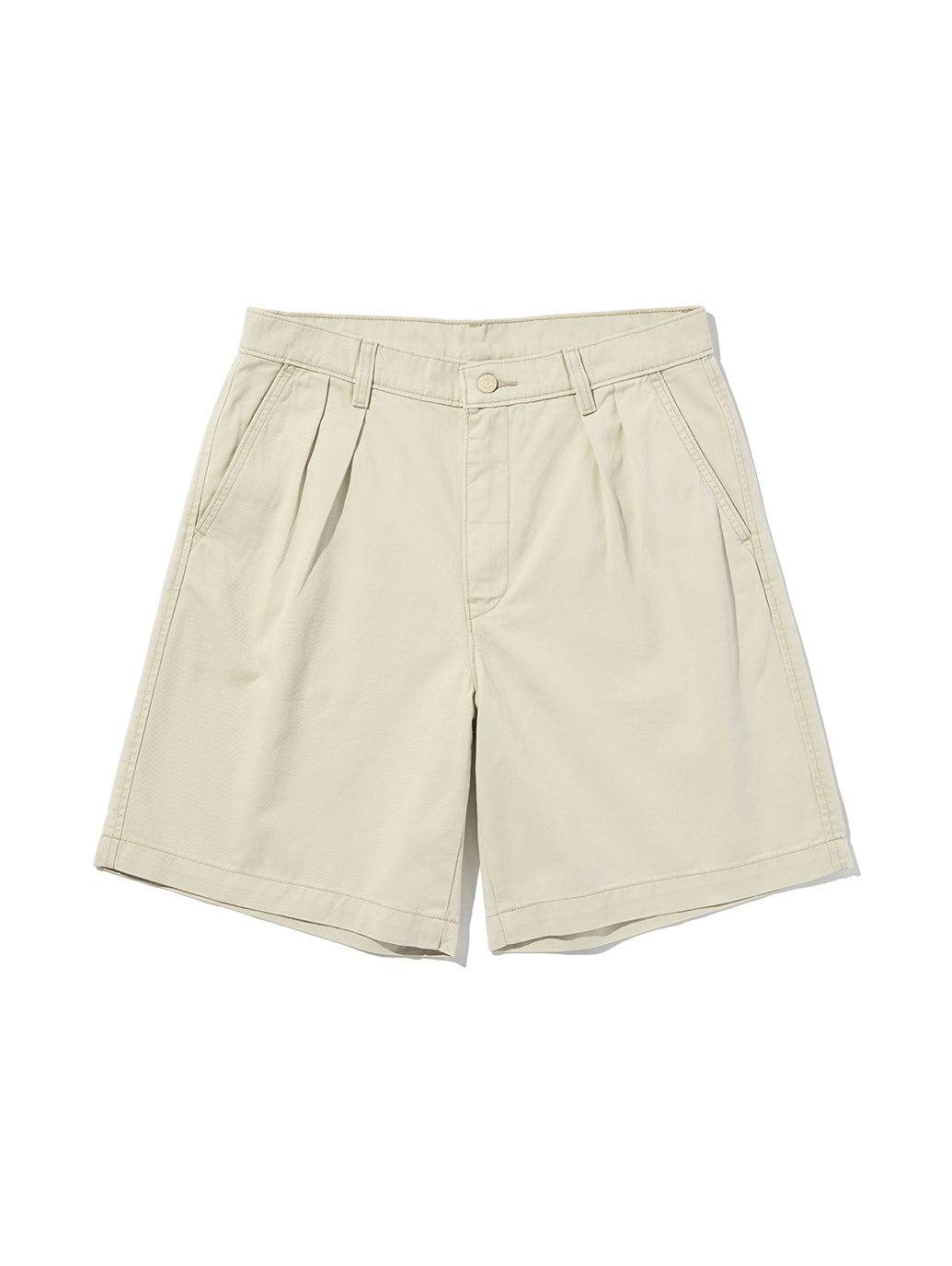 バギープリーツショーツ ホワイト