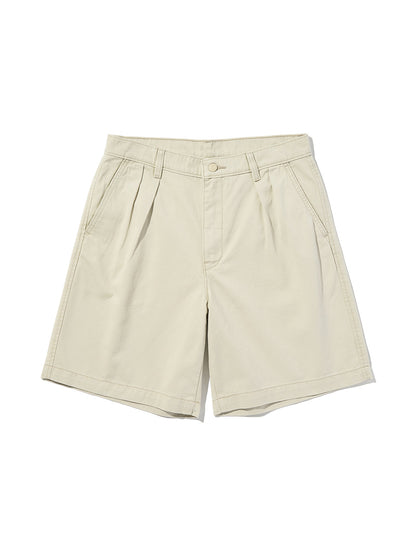 バギープリーツショーツ ホワイト