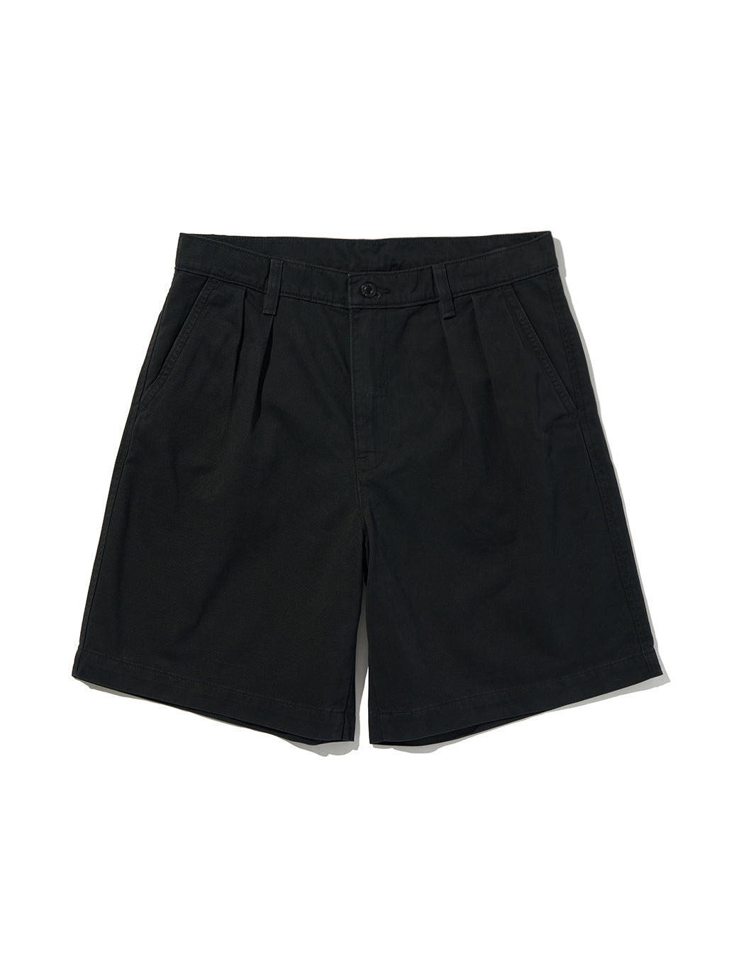 バギープリーツショーツ ブラック