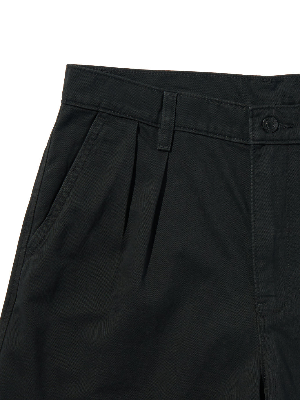 バギープリーツショーツ ブラック