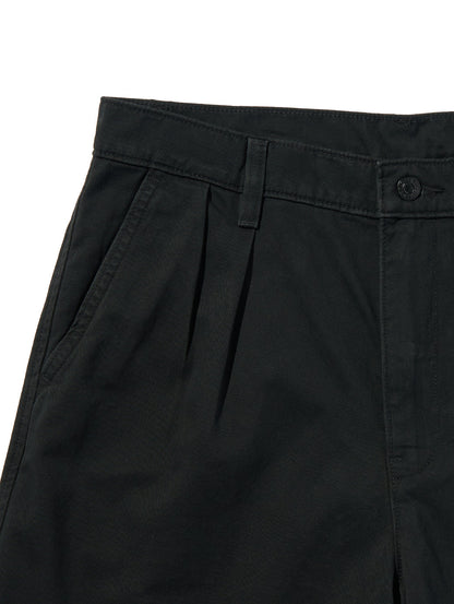 バギープリーツショーツ ブラック