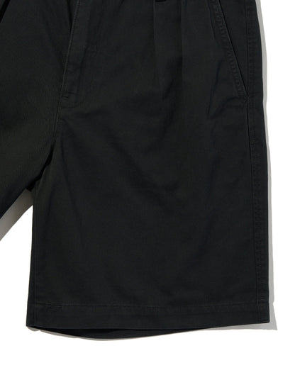 バギープリーツショーツ ブラック