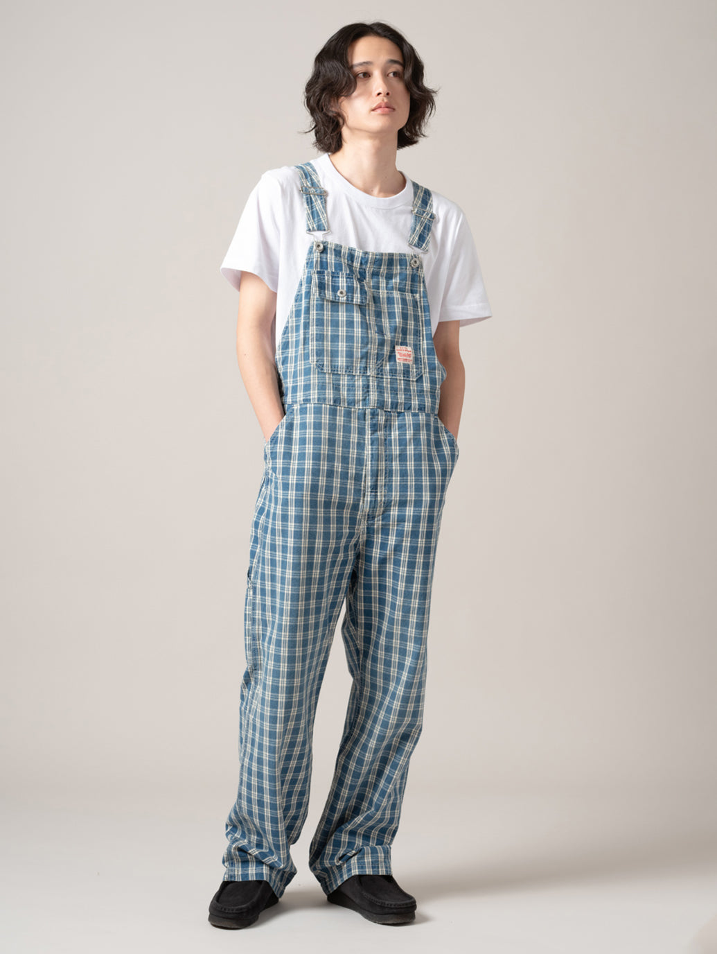 WORKWEAR LOOSEオーバーオール チェック