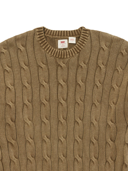カーメルケーブルクルーセーター