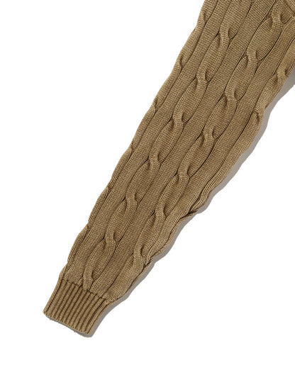 カーメルケーブルクルーセーター