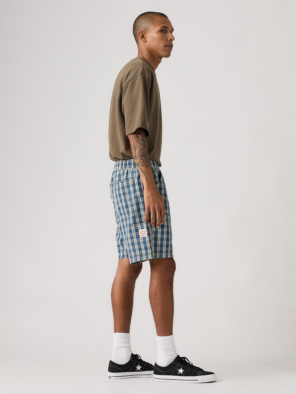 WORKWEAR プルオンワークショーツ チェック