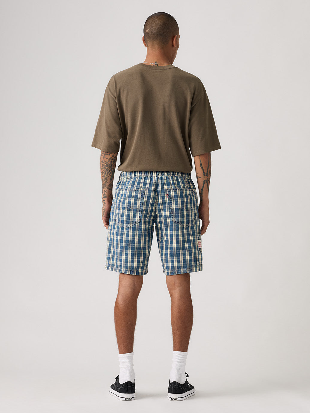 WORKWEAR プルオンワークショーツ チェック