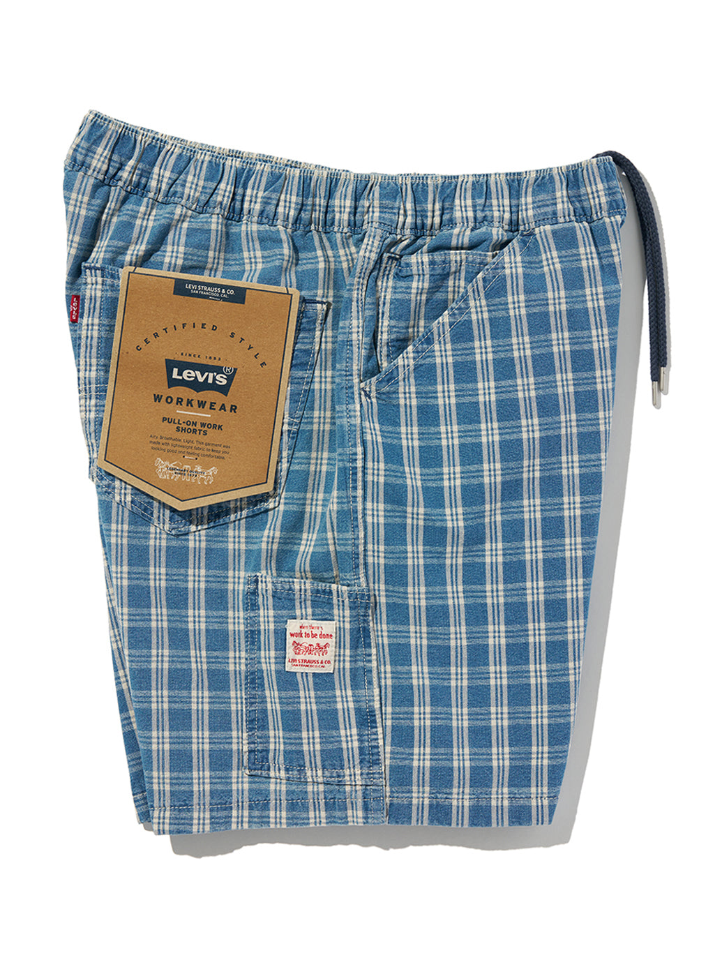 WORKWEAR プルオンワークショーツ チェック