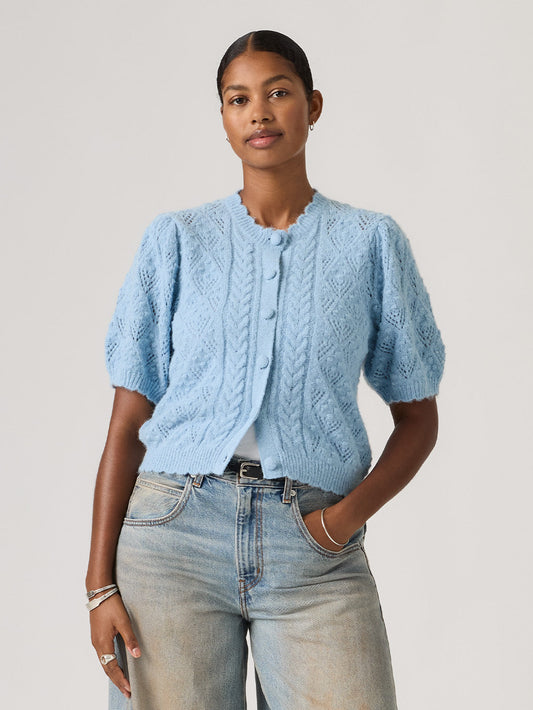 PAULINE  ポインテールショートスリーブカーディガン