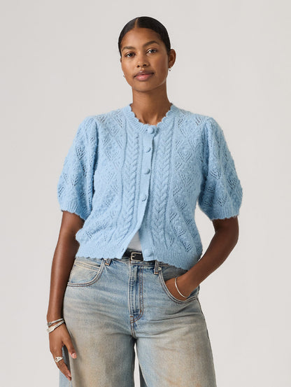 PAULINE  ポインテールショートスリーブカーディガン