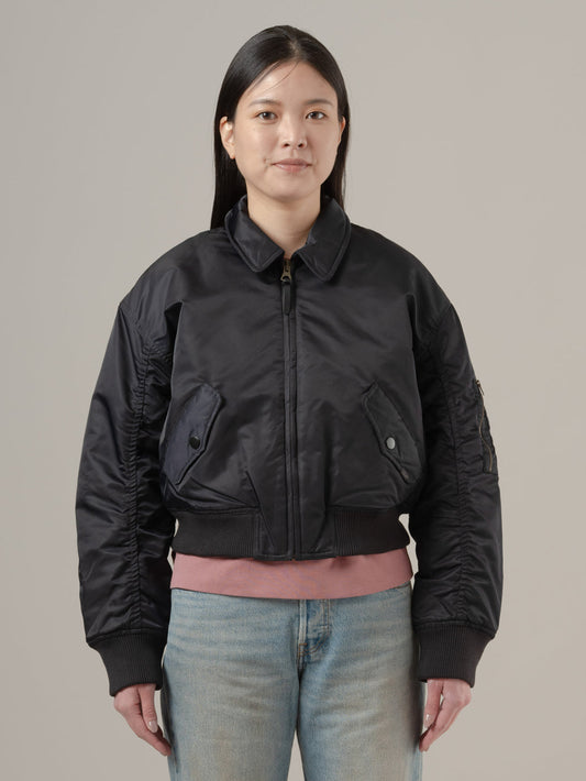 ボウイ クロップド ボンバージャケット